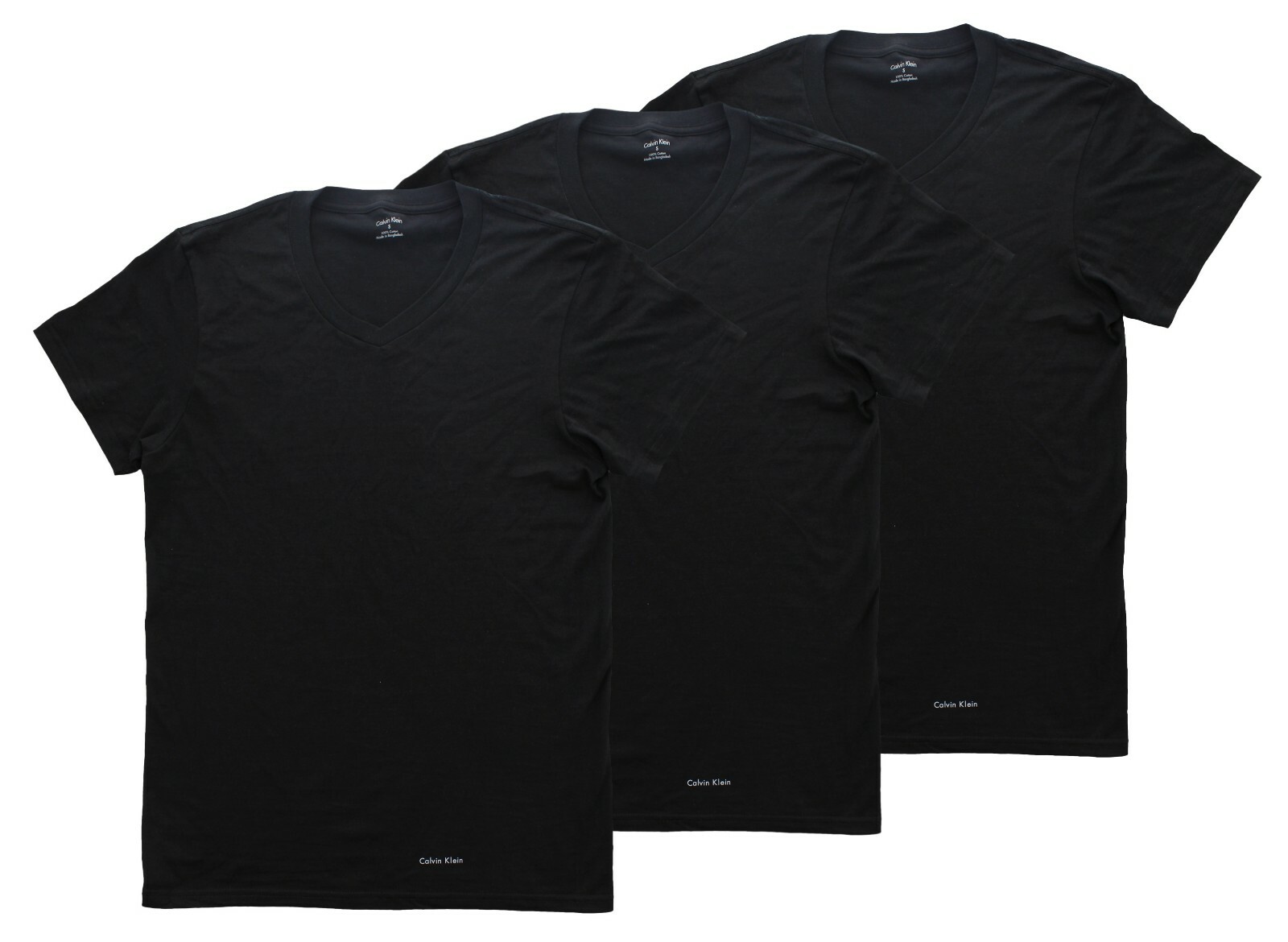 Calvin Klein Men’s T-Shirts V-Neck Undershirt, Classic Fit Tee Shirt, 3 Pack