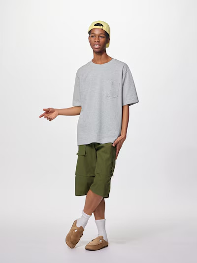 GU ENGINEERED GARMENTS Dry Kanoko Cross Neck T-Shirt Japan New Pockets White