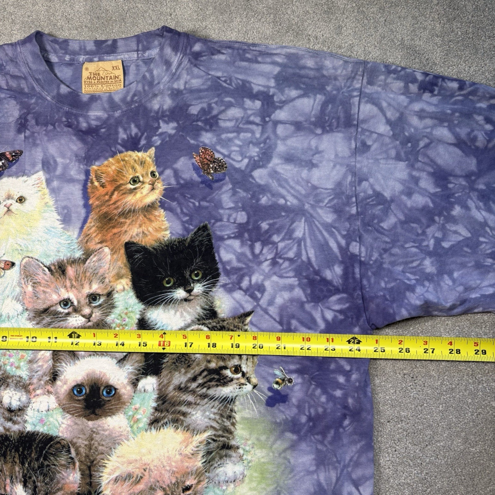 1990s The Mountain Tye Dye T Shirt Kittens Grandma Core USA Size 2x