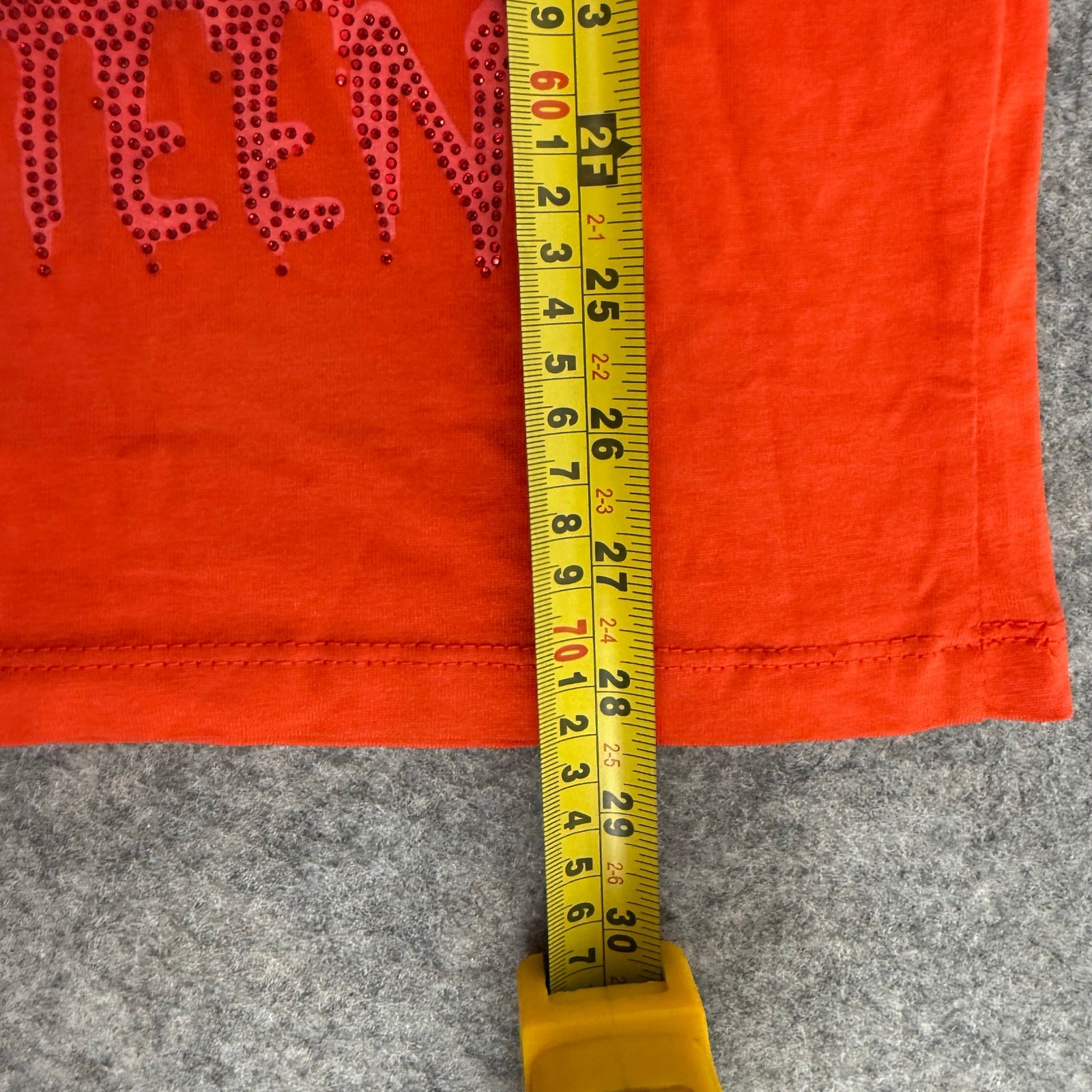 Plus Eighteen Men’s Loyal Money Graphic Beaded Accents Cotton Red T-Shirt Size M
