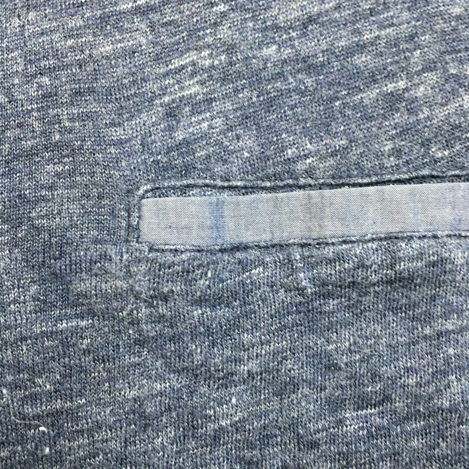 GOOD MAN Brand Heather Dark Blue 100% Linen Short Sleeve Shirt Men’s sz XL/Large