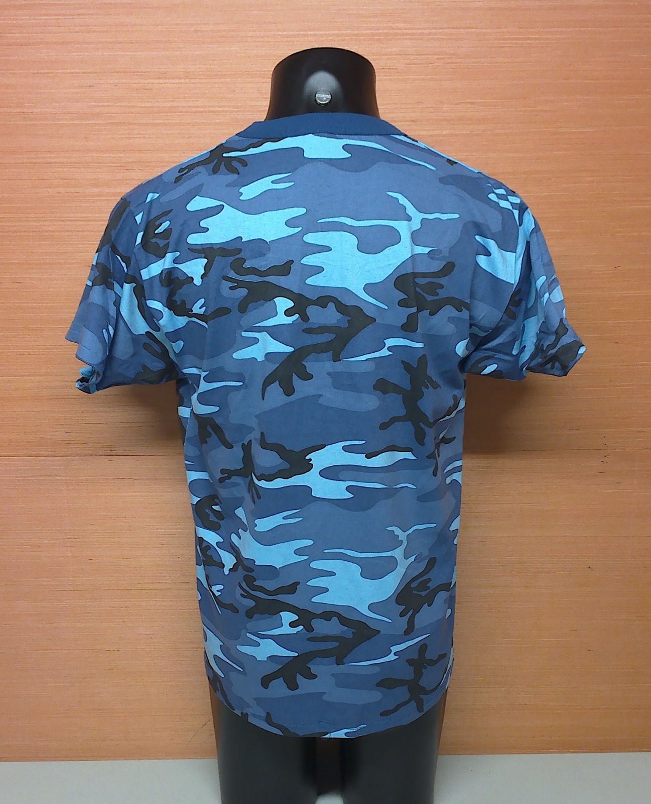 Stripes Sky Blue Urban Camouflage Short Sleeve T-Shirt Adult Size X-Large USA