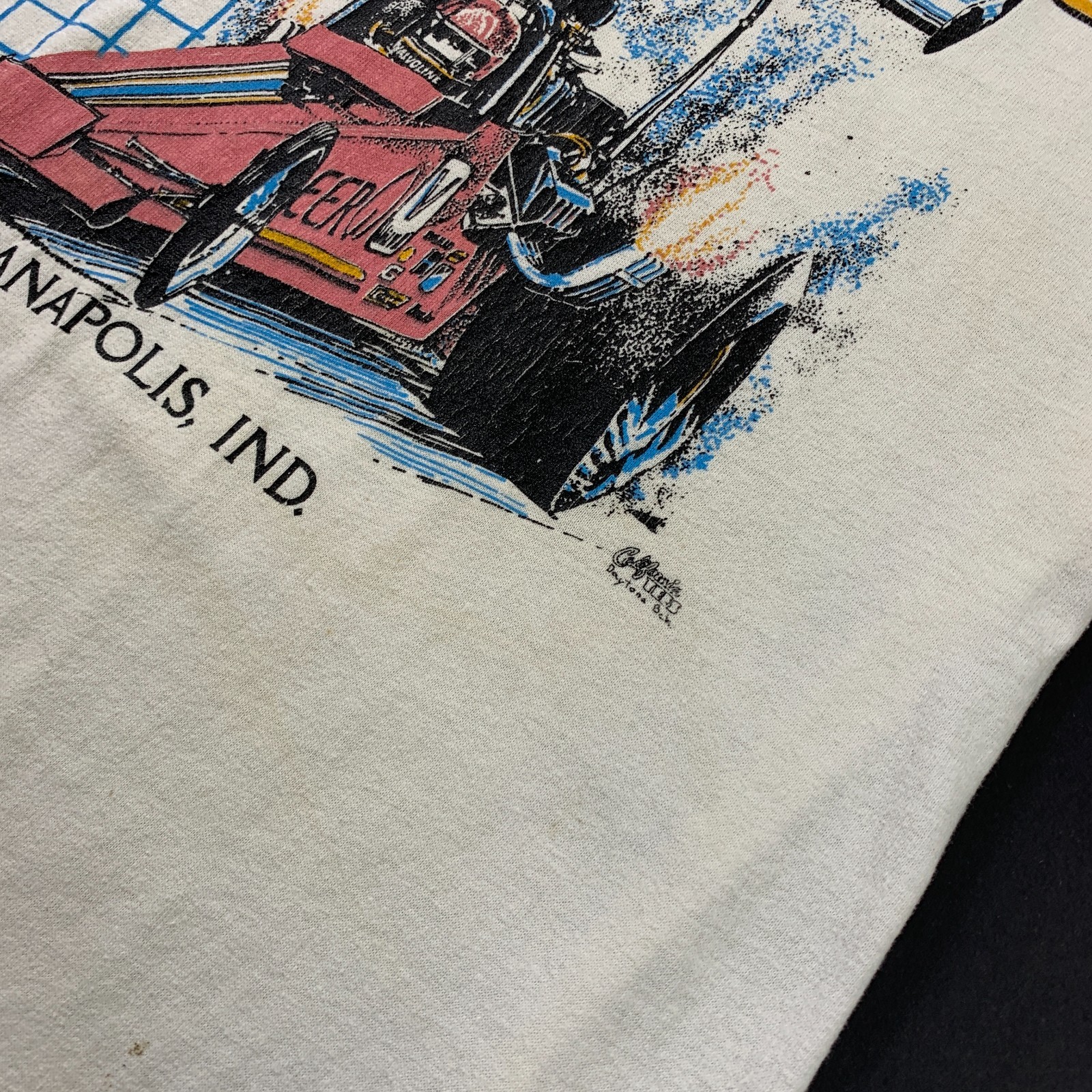 Vintage 1983 NHRA U.S. National Drags Racing T-Shirt Cut Off Tee Indianapolis S