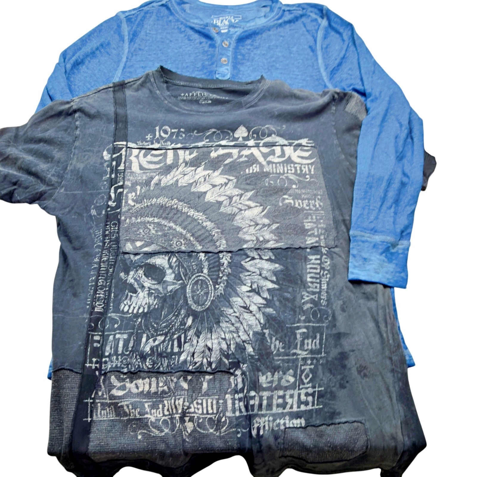 Buckle Afflection BKE Fast Furious Lot (12) Shirts L/S S/S MED Biker Grunge Rock