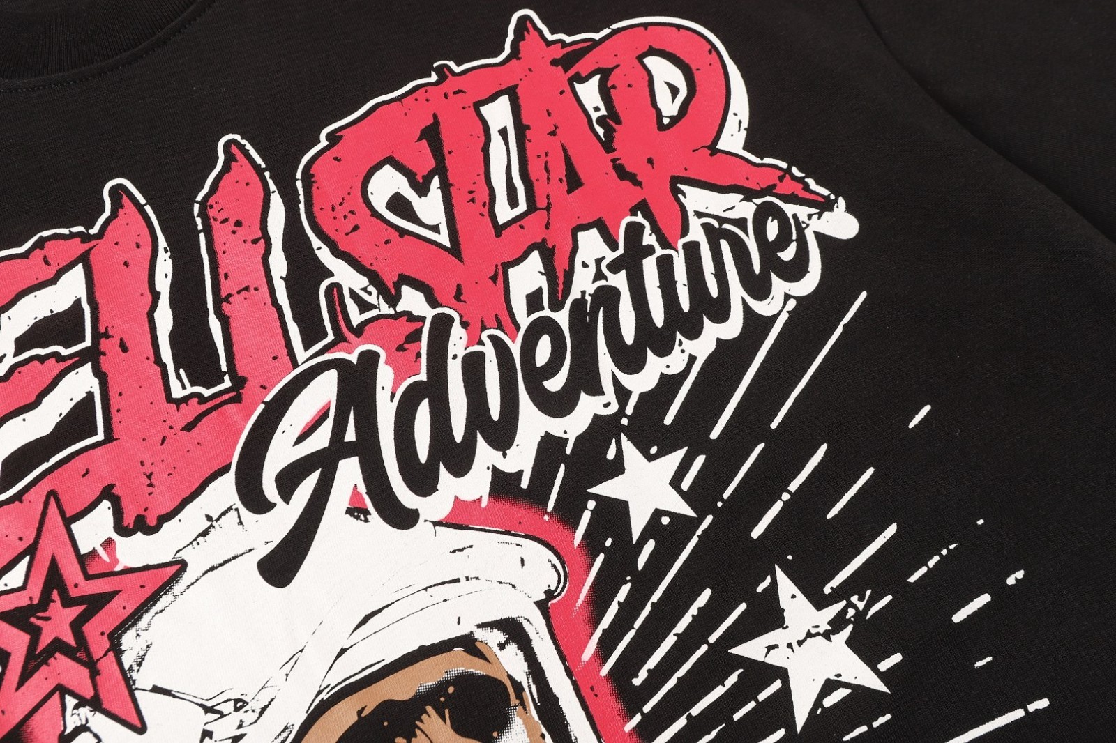 Graphic Hellstar tee shirt Men’s Black Cotton NEW
