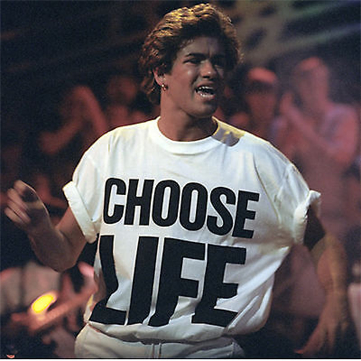 CHOOSE LIFE T Shirt Wham George Michael Retro 80s Fancy Dress Unisex Tee