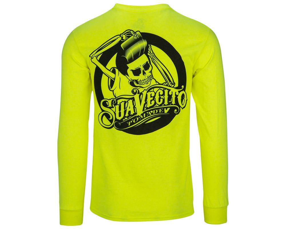 Men’s Suavecito OG Safety Green Long Sleeve Shirt (S M L XL 2XL 3XL 4XL 5XL)