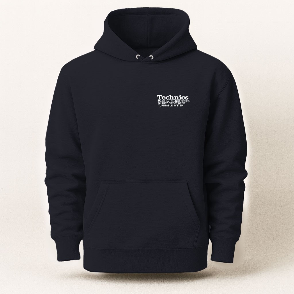 TECHNICS SINCE 1972 OSAKA JAPAN LOGOHOODIE DJ 1200 TURNTABLE VINYL MUSIC
