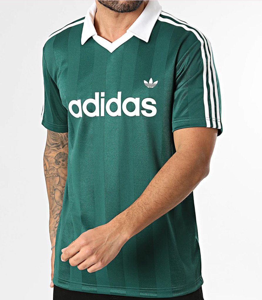 NEW MEN’S ADIDAS ORIGINALS TREFOIL POLY COLLAR TEE SHIRT ~SIZE LARGE #KE358G
