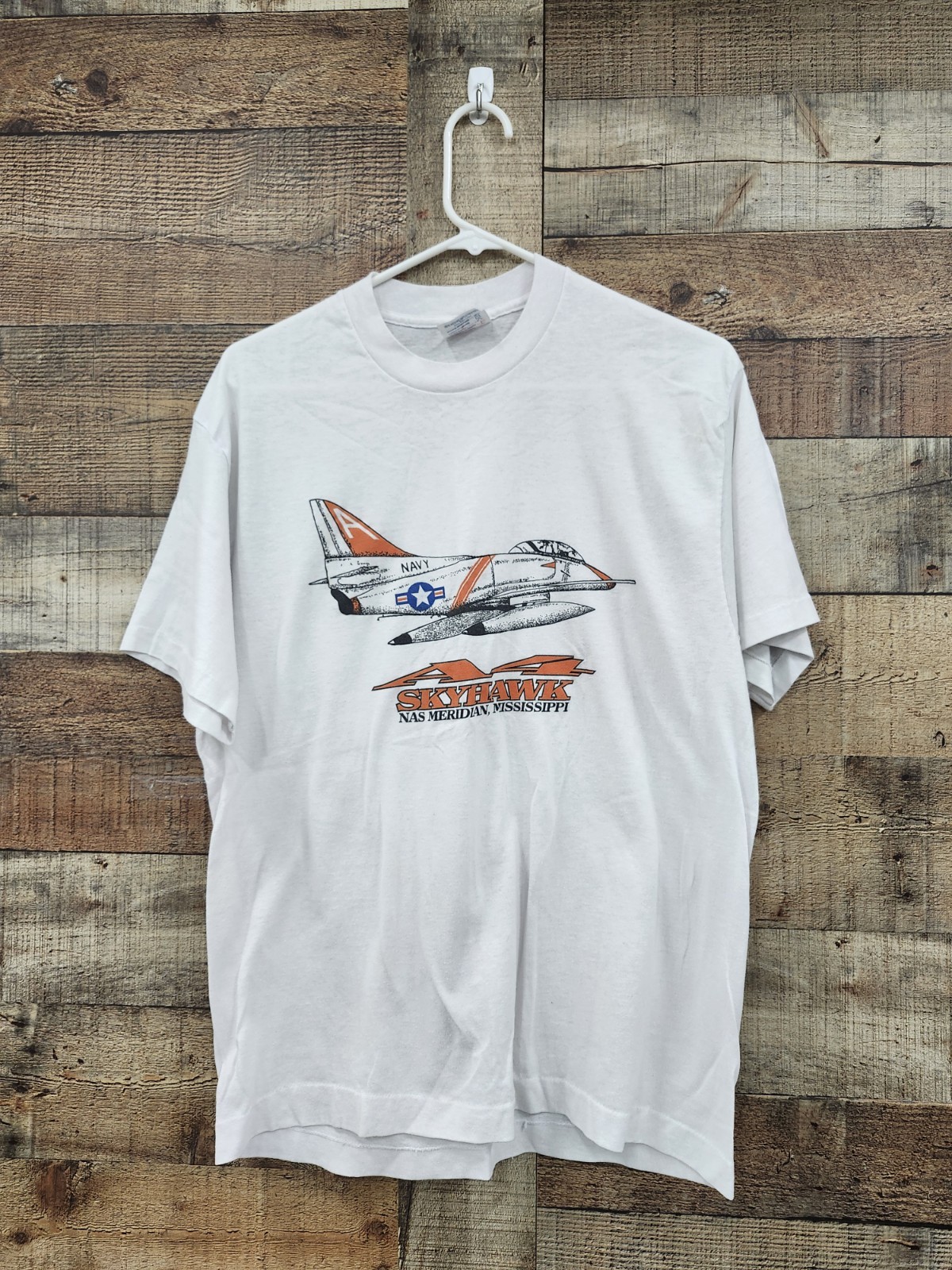 Vintage Sky Hawk A4 Army Navy Single Stitch T shirt sz XL