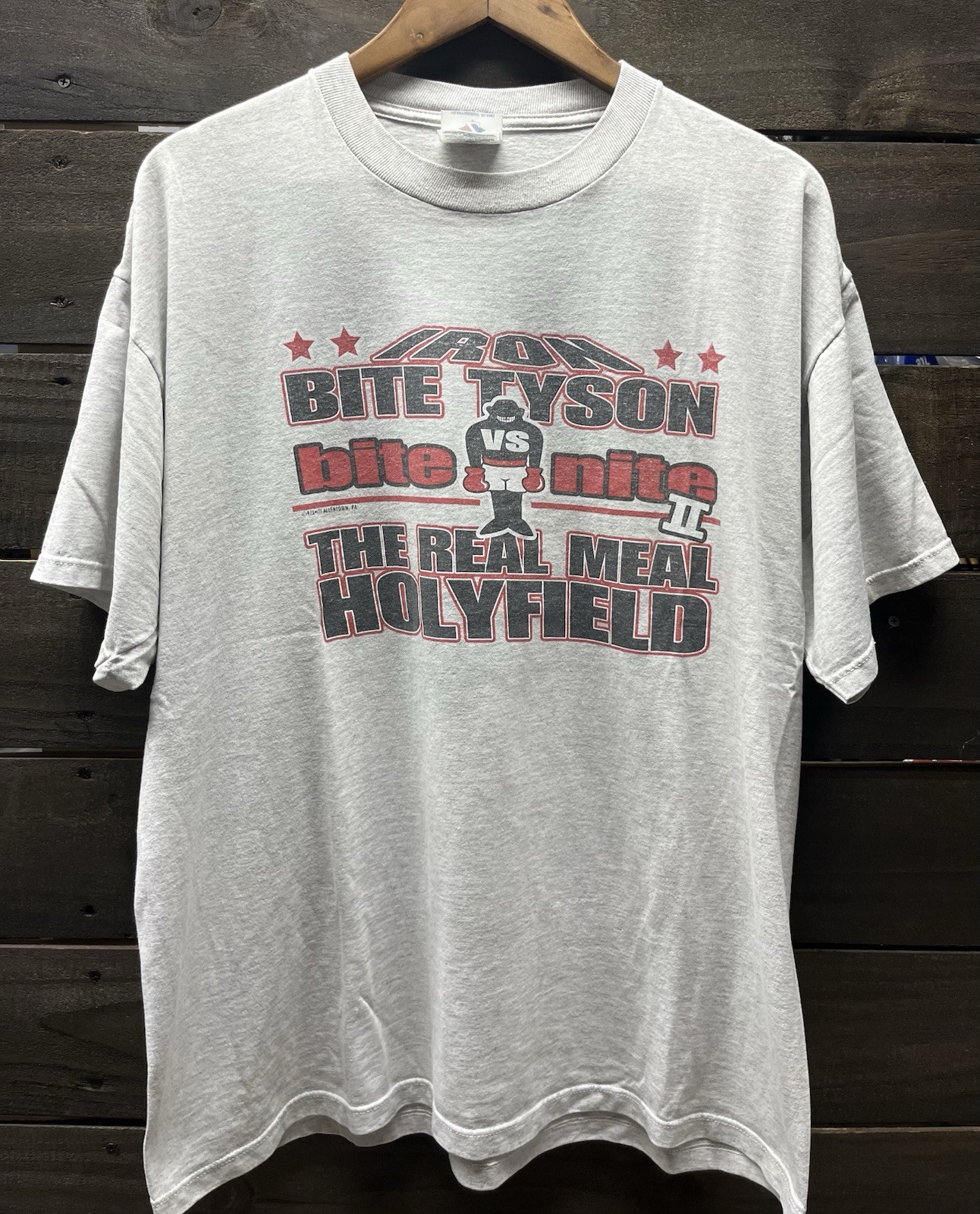 Vtg 1997 Iron Bite Mike Tyson vs Real Meal Holyfield Bite Nite II Men’s Sz XL (8