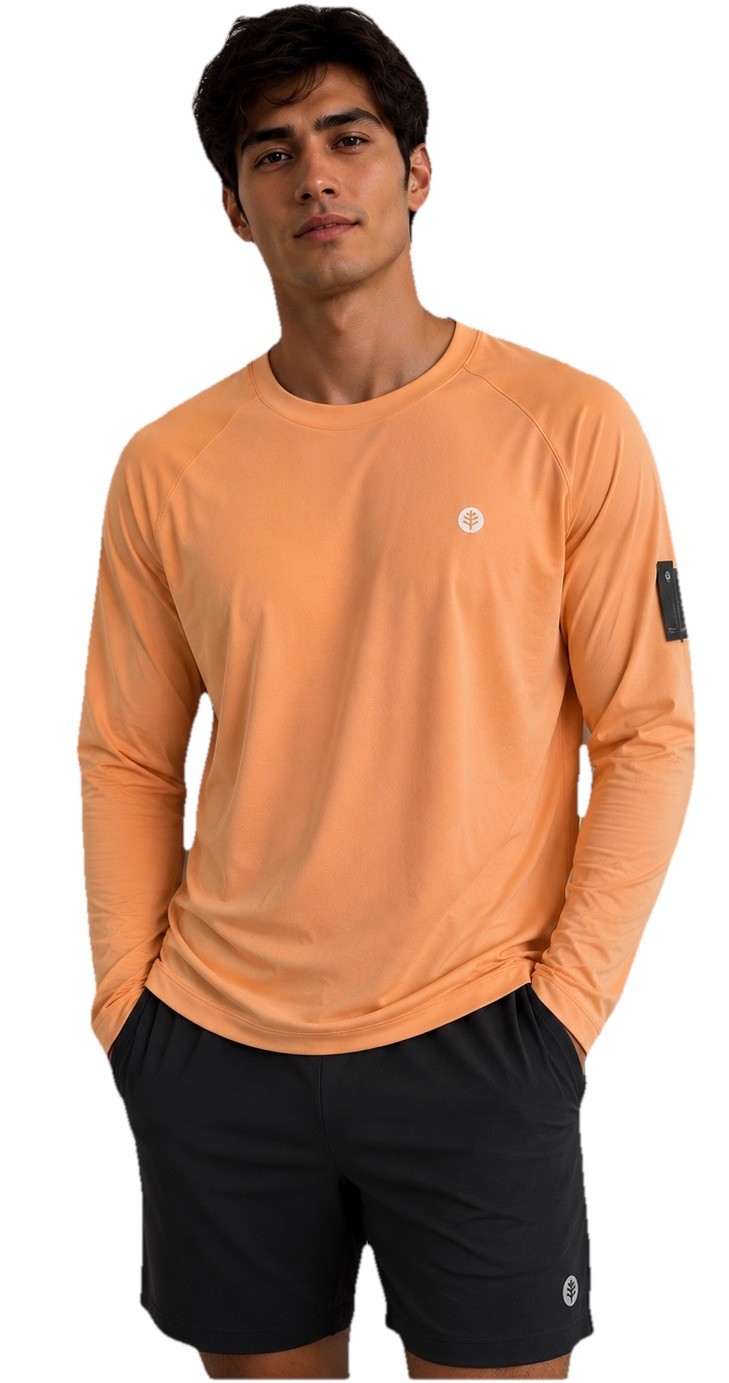 Coolibar Shirt Mens Agility Long Sleeve Performance Tee UPF 50+ Sz L