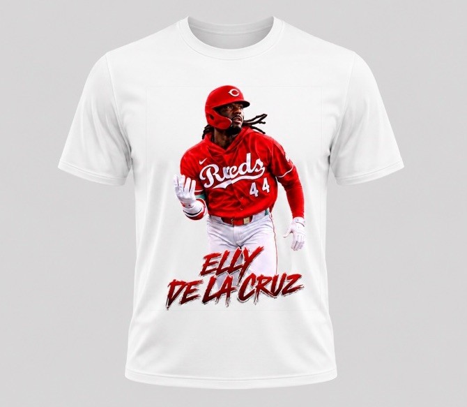 Elly De La Cruz Cincinnati Reds Graphic White T-Shirt Unisex All Sizes New