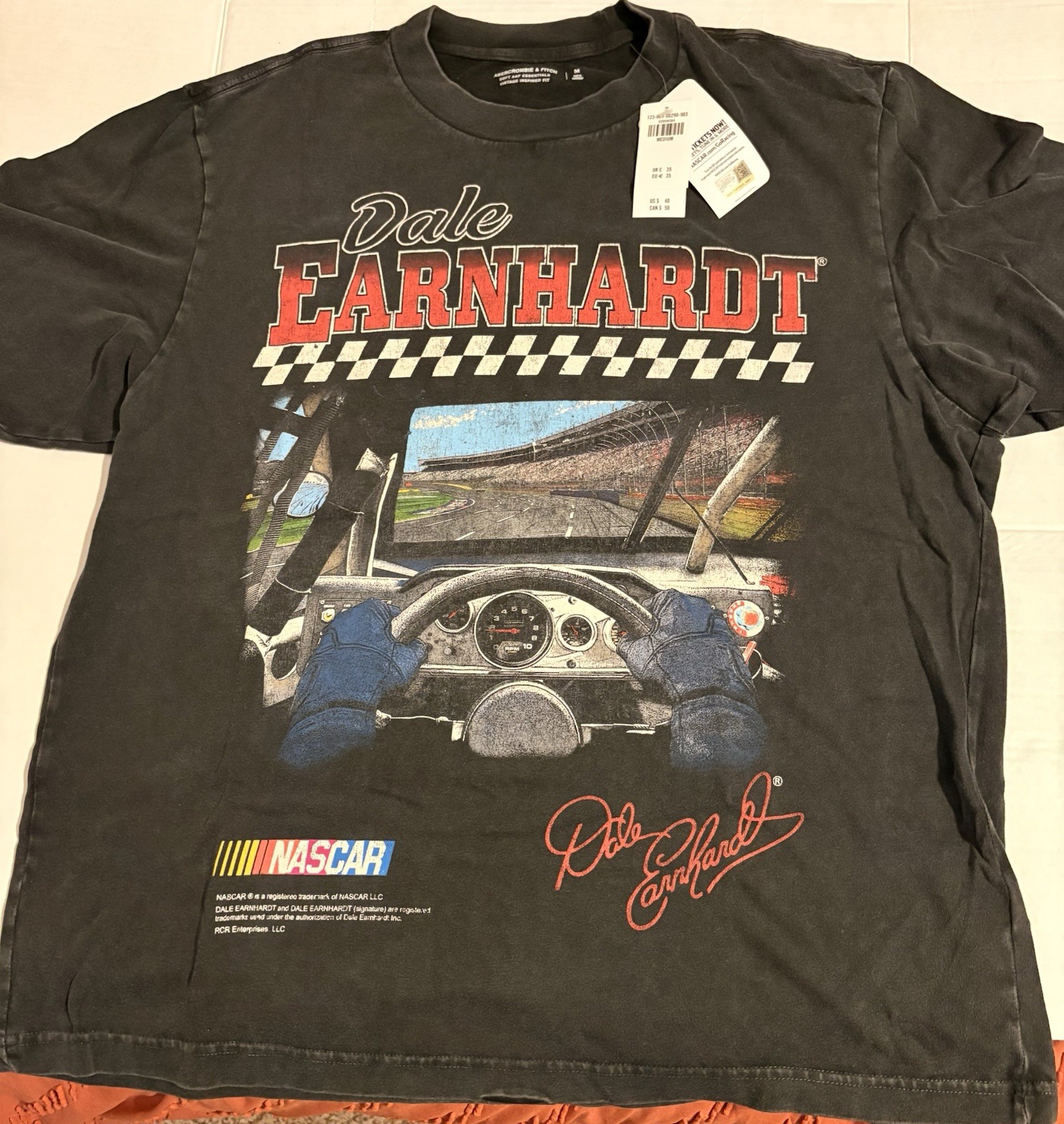 Dale Earnhardt Abercrombie & Fitch Limited Collab w/ NASCAR Shirt Mens M NWT