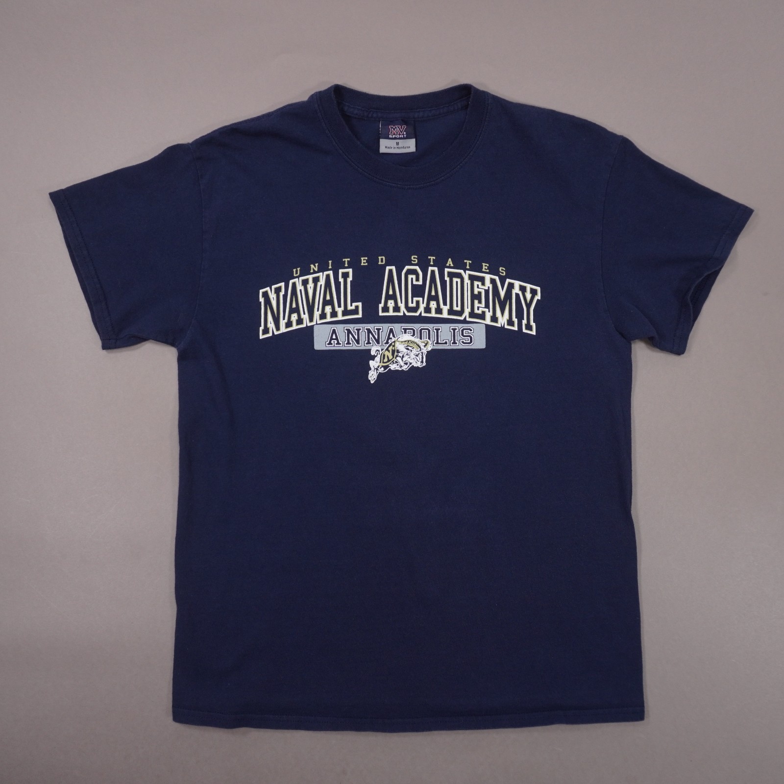 Vintage Y2K US Naval Academy Annapolis T Shirt Mens Medium Navy Blue MV Sport