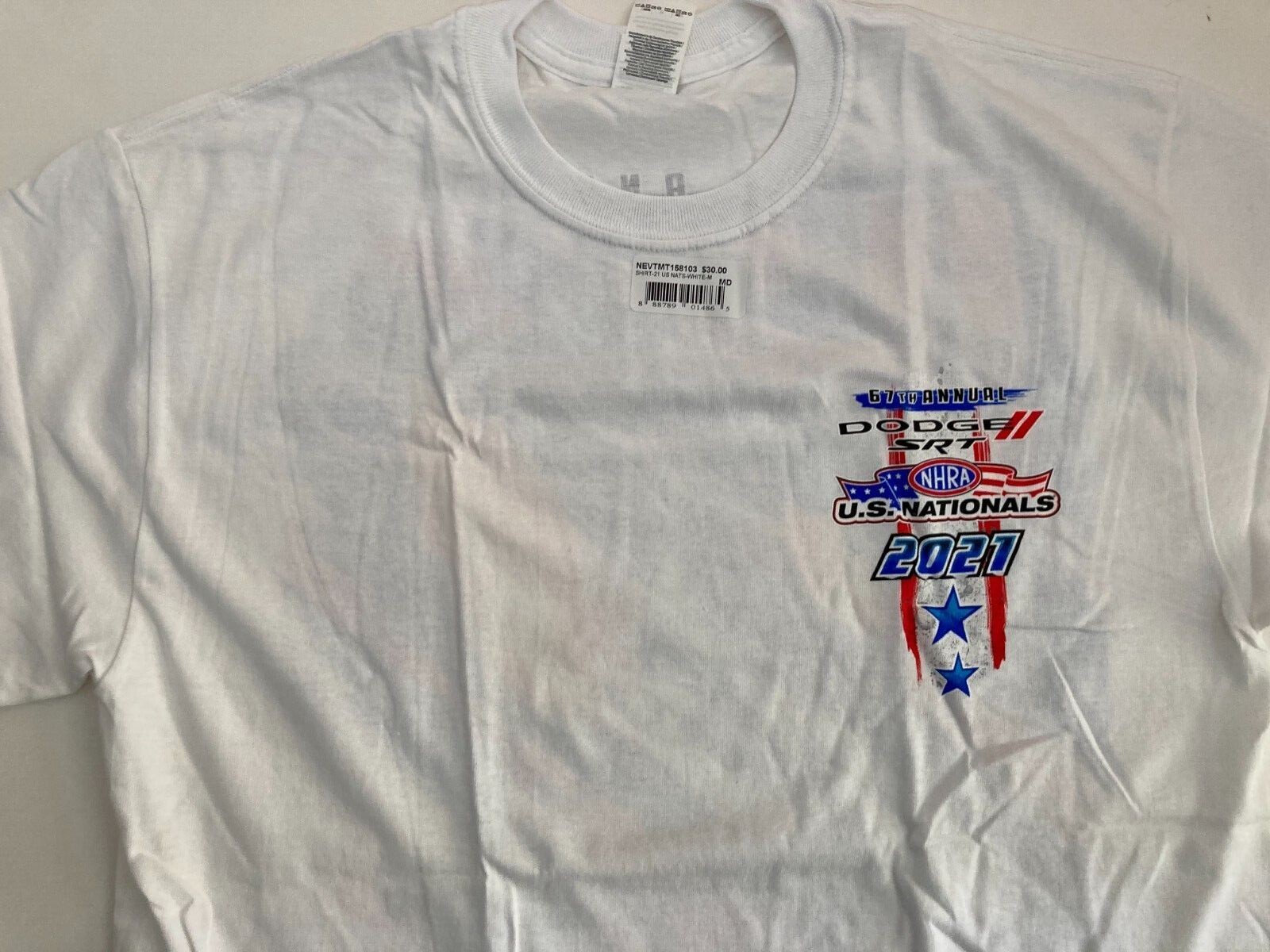 NHRA 2021 DODGE SRT US Nats Indy (158) 100% Cotton T-shirt. **PLUS** FREE **HAT!