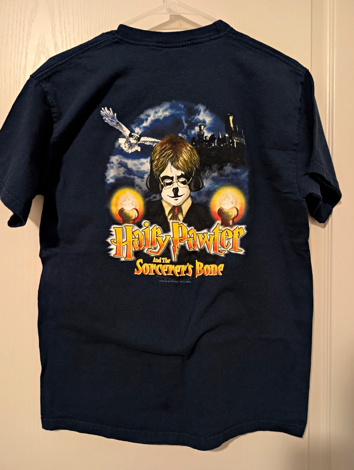 Big Dogs Harry Potter Graphic Print T-Shirt Navy S/M Short Sleeve Crew Vintage
