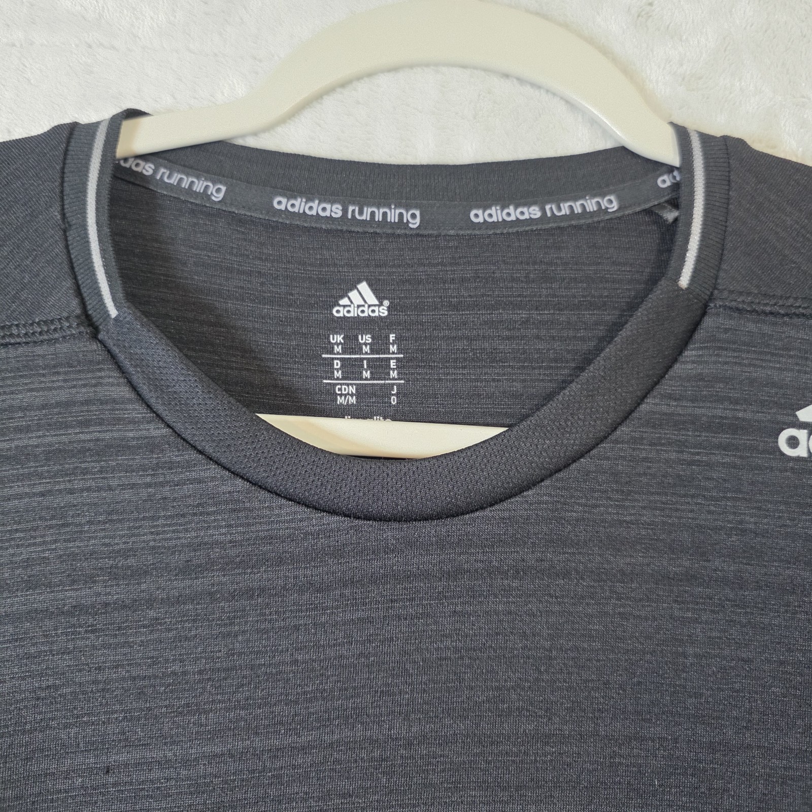 Adidas Performance Men’s Sequencials Heathered Long Sleeve Tee, Black, Medium