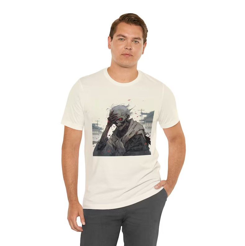 Zombie Ukiyo-e T-Shirt Japanese Gothic Horror Graphic Tee wwhit