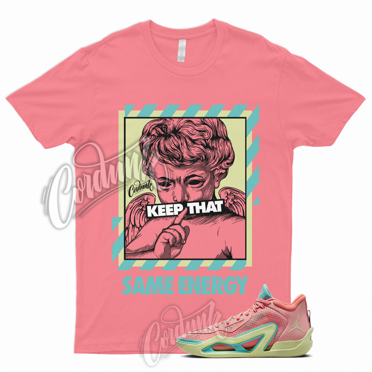ENERGY T Shirt for Tatum 1 Pink Lemonade Tint Lava Glow Aurora Green Barely Volt