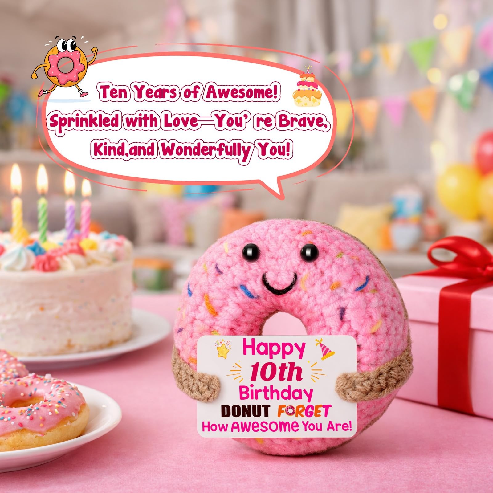 BuiltFit 10 Year Old Birthday – 10th Birthday Gifts for Girls | Cute Handmade…