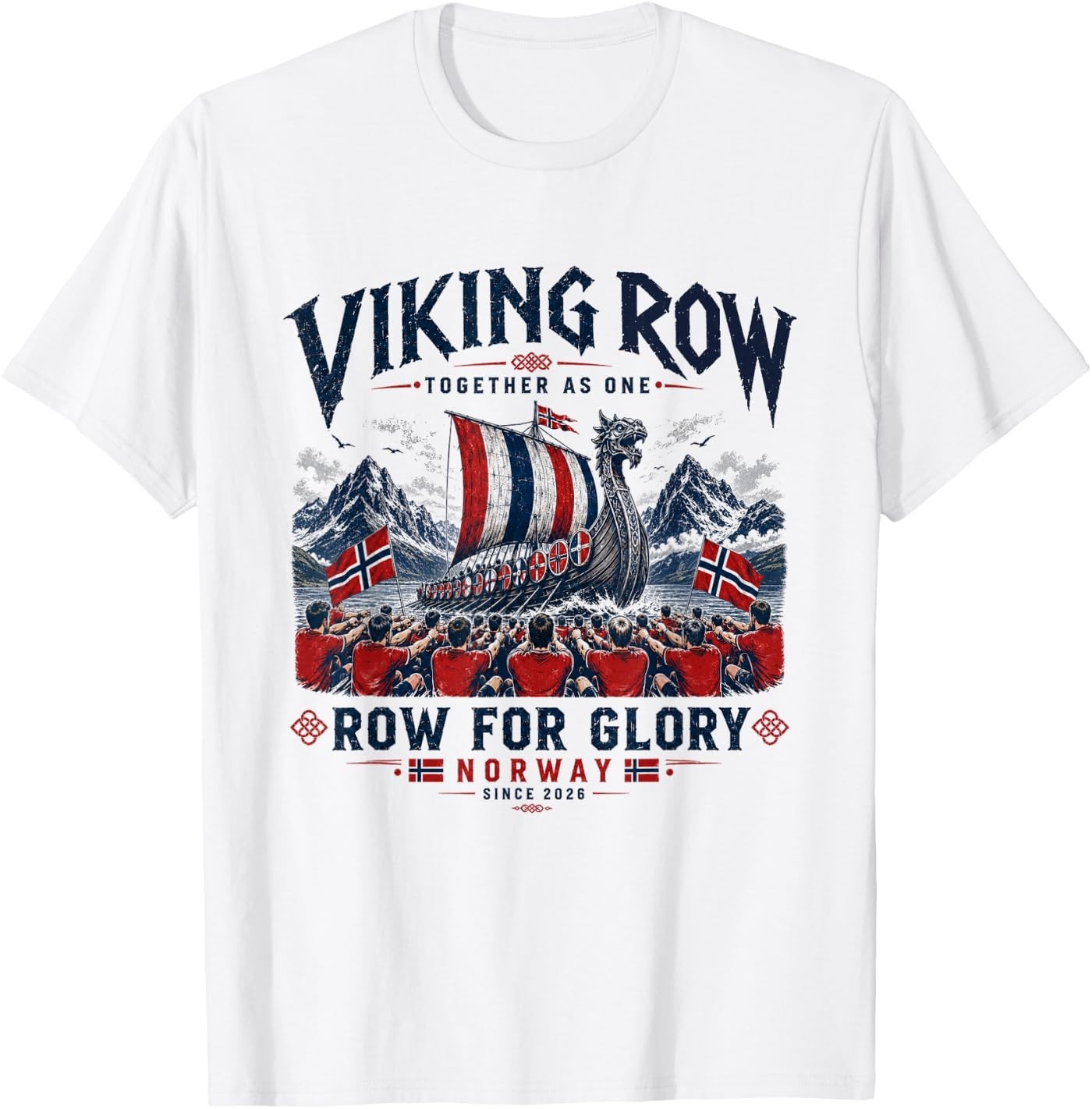 Norway Soccer Lover Football Viking Row Game Day T-Shirt