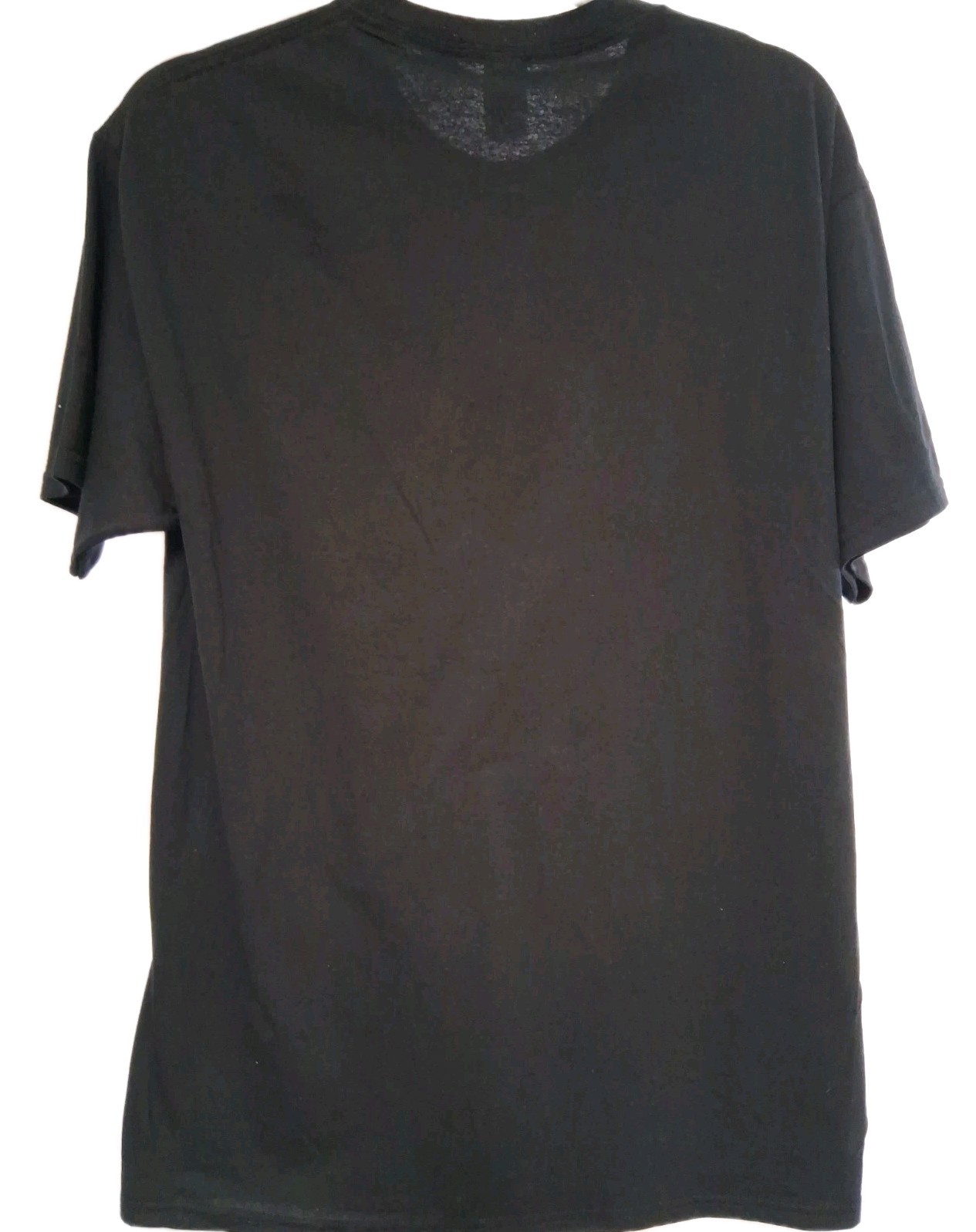Fruit of the Loom Men’s Grunge Skull T-Shirt Black M Skeleton Embroidered