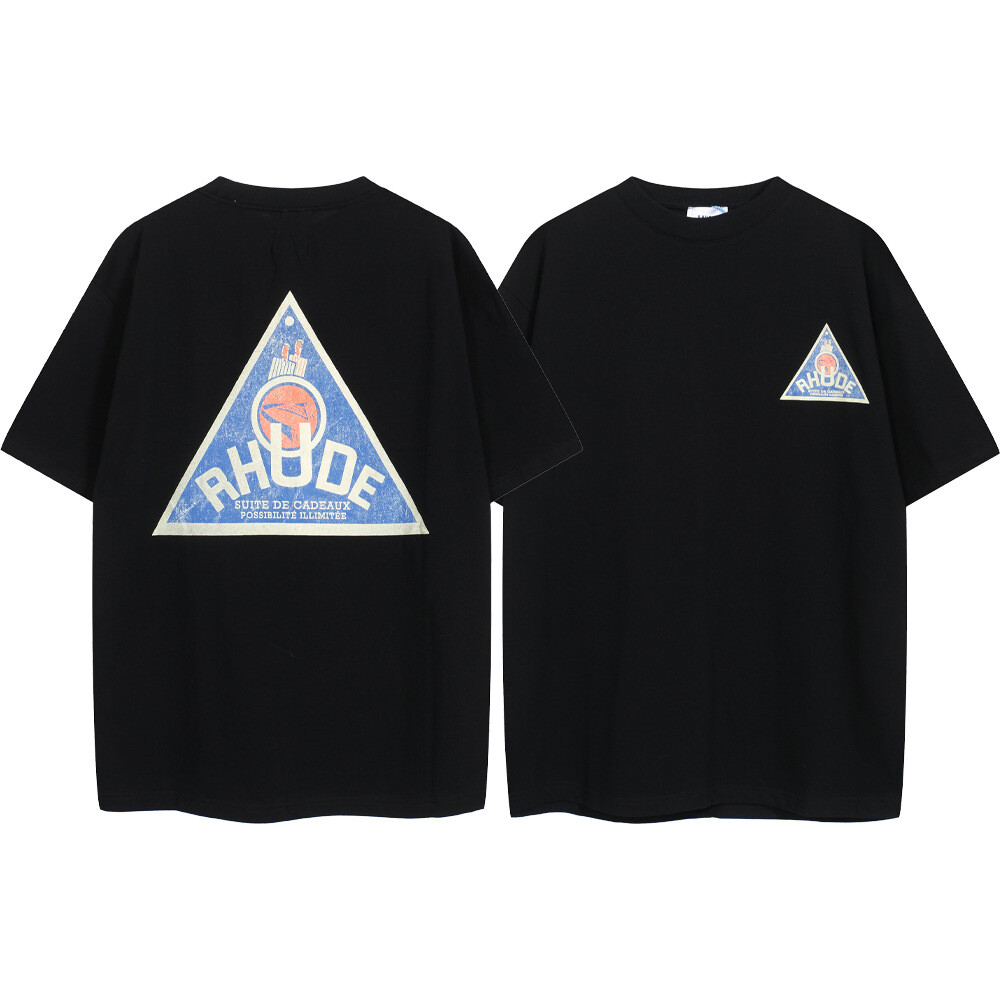 🎁🎁33Style Men Women RHUDE High Quality Cotton Short Sleeve Polo T-Shirt S-2XL