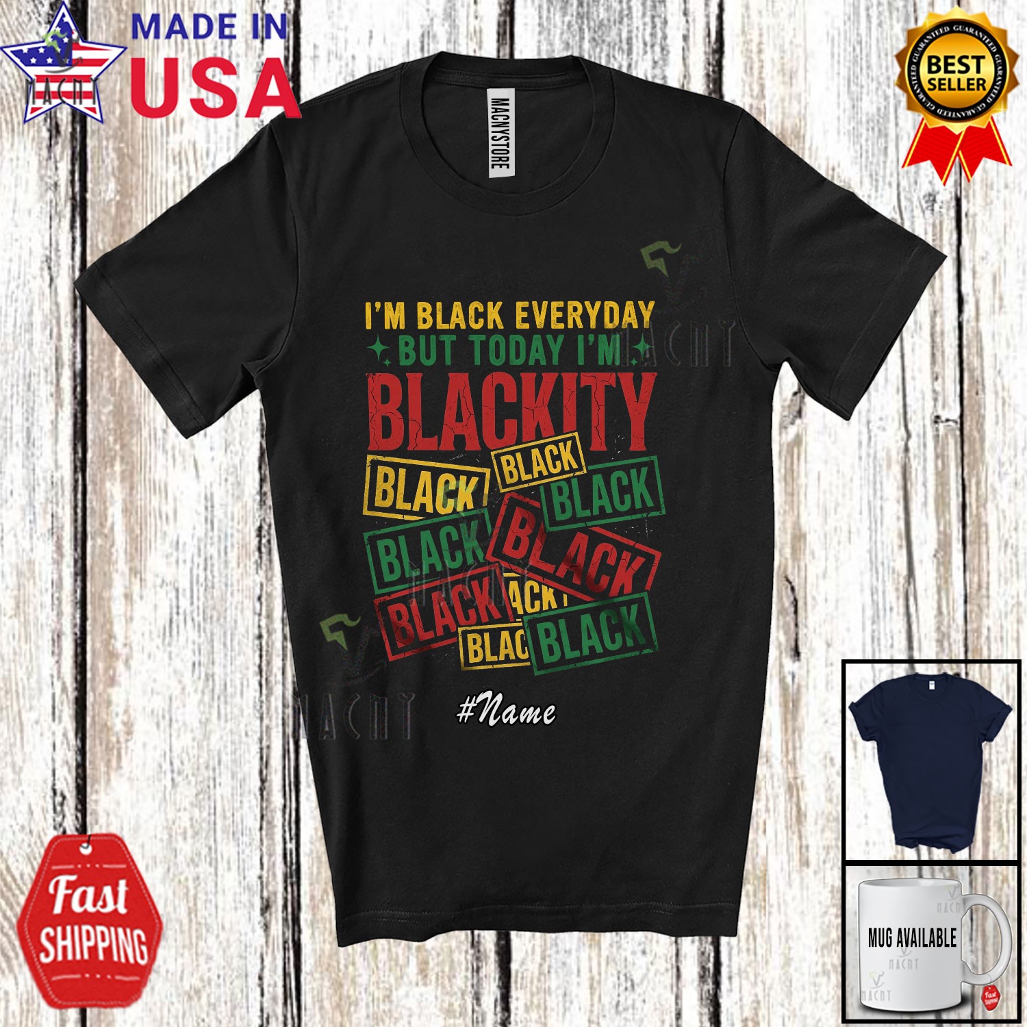 Custom Name Vintage B.l.a.c.k.i.t.y Black; Juneteenth African Afro Power Shirt