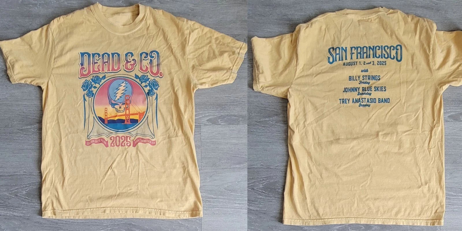 Dead and Company Shirt Daisy Golden Gate Park 2025 reprint