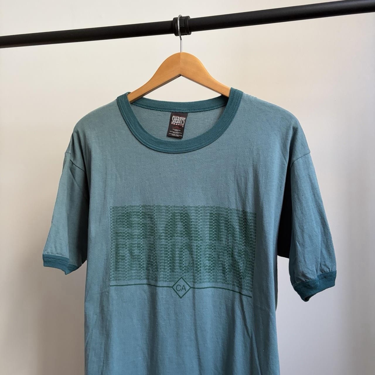 Vintage 90s San Francisco Retro Casual Mens L Trippy Ringer California Tee