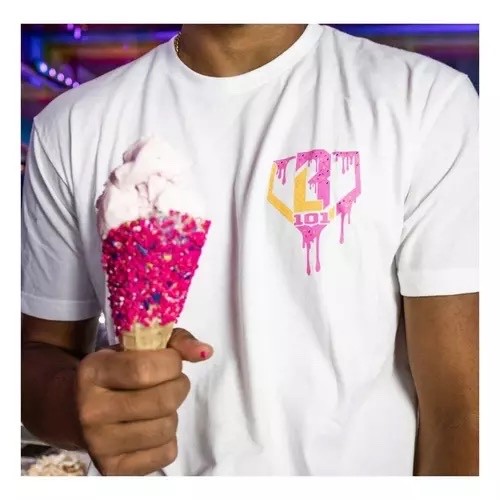 Baseball Lifestyle 101 Medium Strawberry Ice Cream Drip It T Shirt Adult New