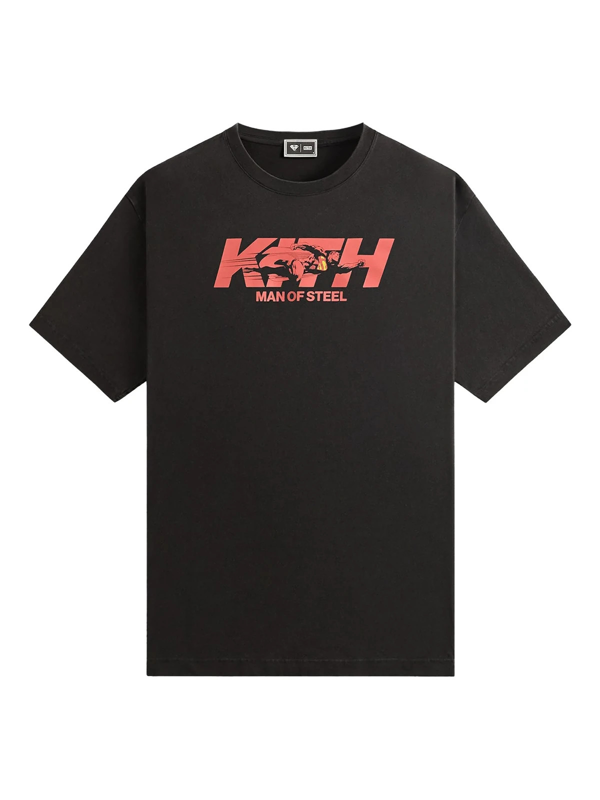 🔥 Kith Superman Men of Steel – Vintage Tee – Black – Size XL