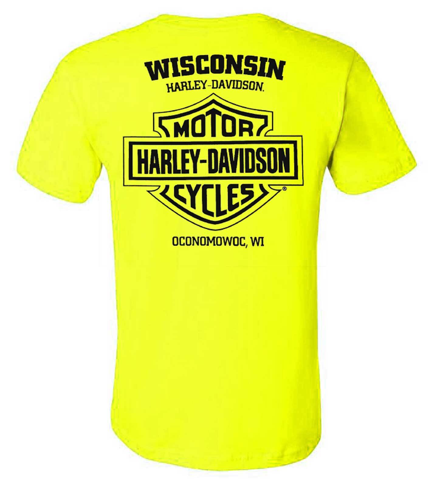 Harley-Davidson Men’s Highly Visible Chest Pocket Short Sleeve Crew-Neck T-Shirt