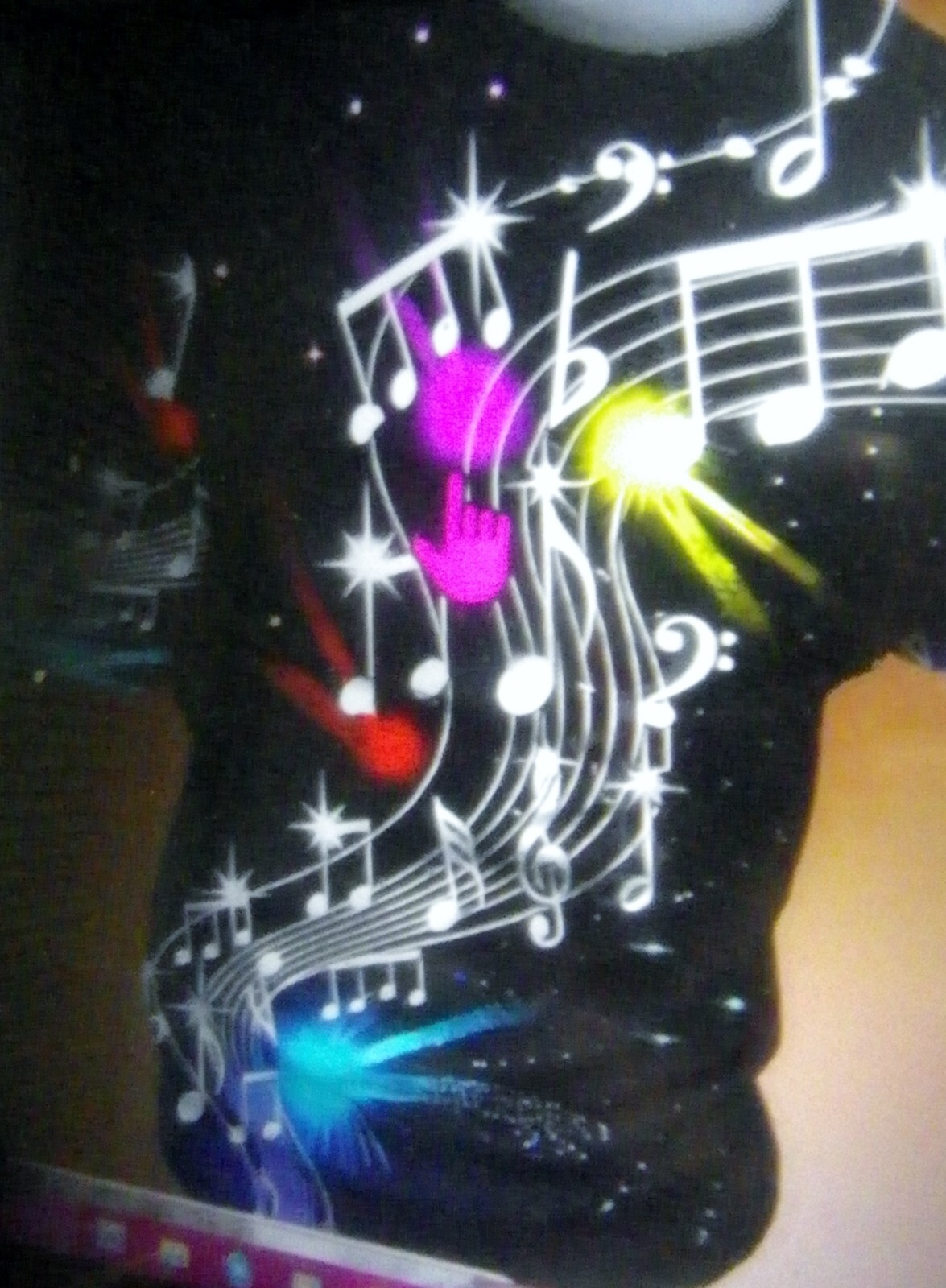 MUSICAL NOTES Men’s T-Shirt Music Lover XL SIZE 42 POLYESTER DOUBLE SIDED