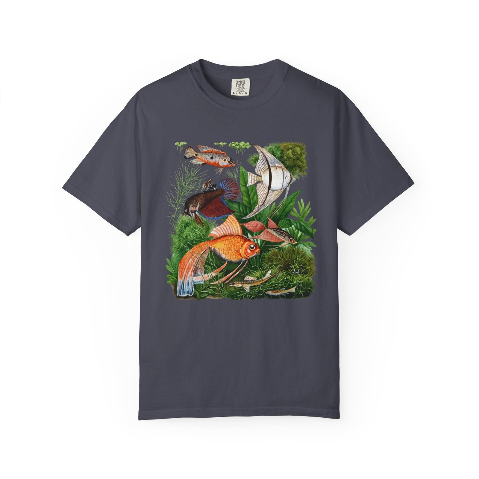 Aquarium Fish Goldfish Comfort Colors T-Shirt | Vintage Aquatic Illustration