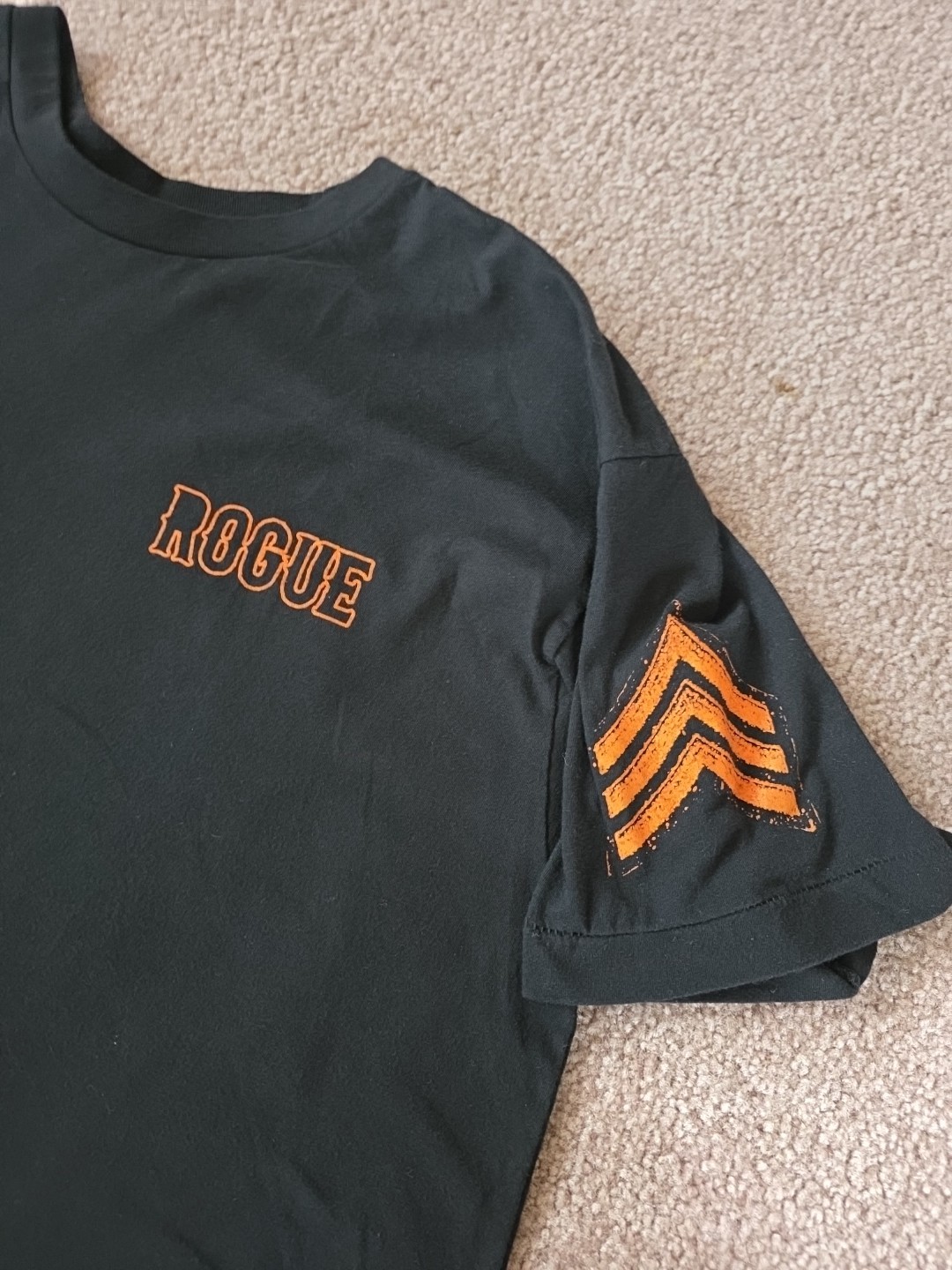 Vintage Rogue Fitness Crossfit Halloween 2020 Bat Black Gym Wod T-Shirt Size L