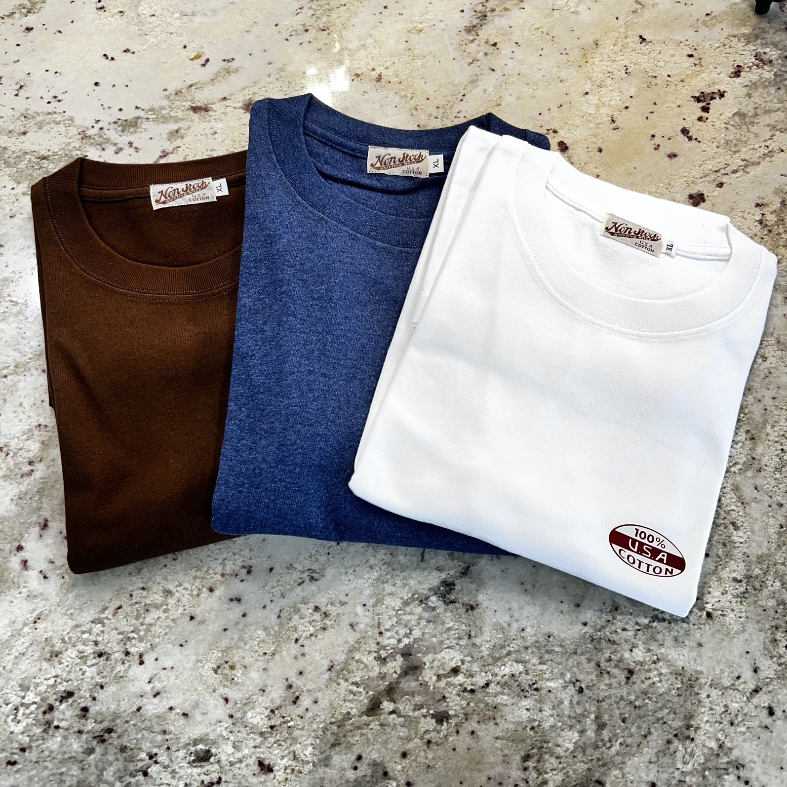 Bronson Non Stock Tubular T-Shirt – XL, 💯% cotton LOT OF 3 Blue, White & Coffee