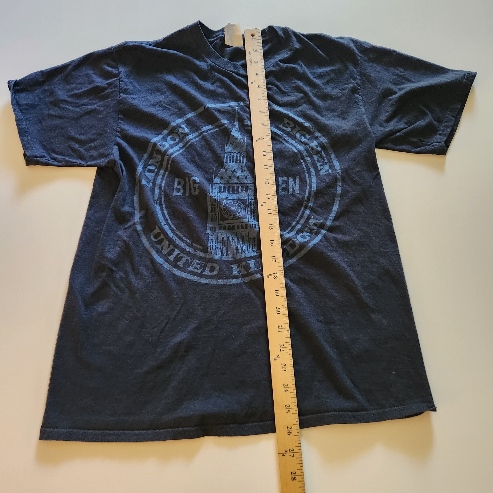 London Big Ben T-Shirt United Kingdom England UK Landmark Big Ben Blue Medium