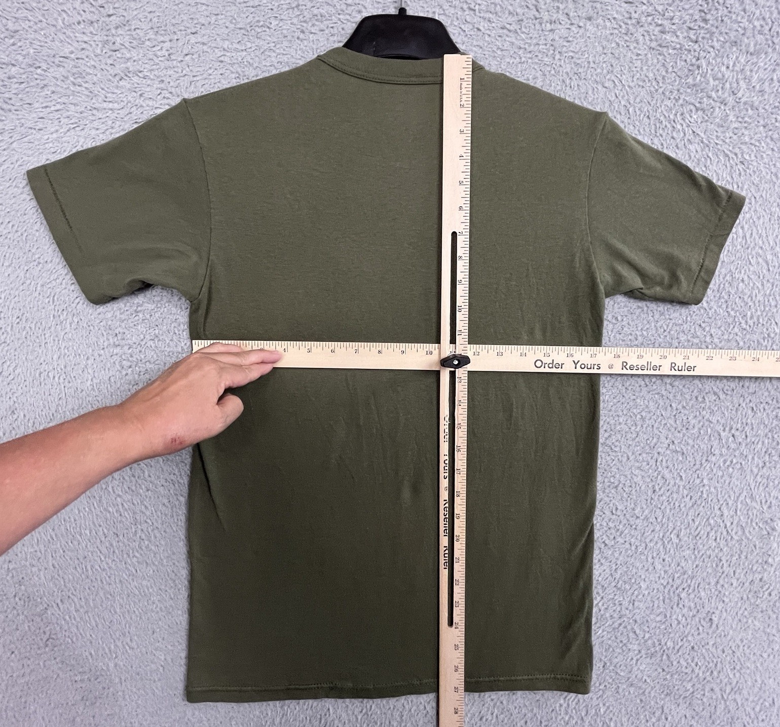 VTG Soffe T Shirt Tag M 17.5” PTP Single Stitch Sleeve Army Green Olive Military