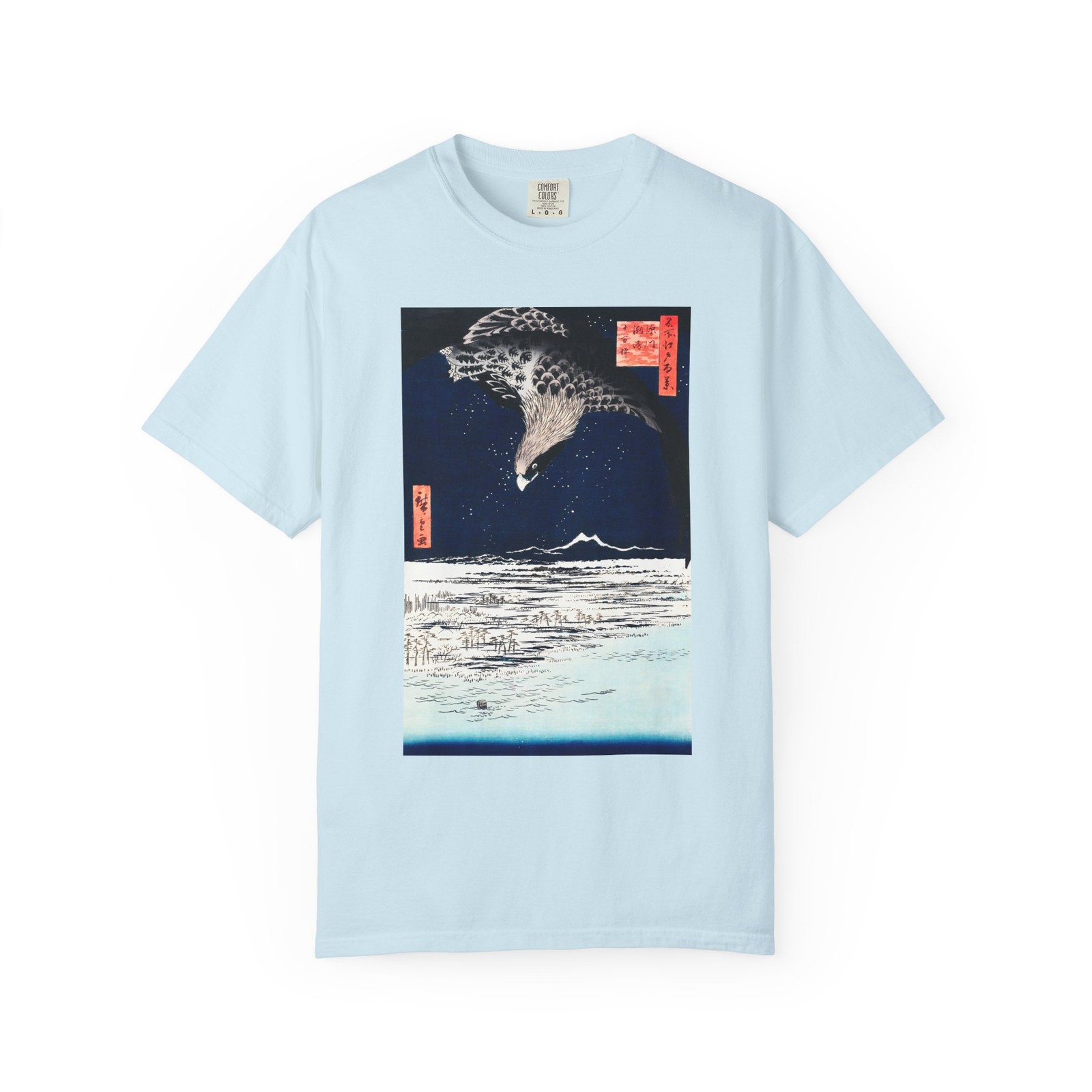 Japanese Hawk Comfort Colors T-shirt Hiroshige Japanese Art Woodblock Ukiyo-e