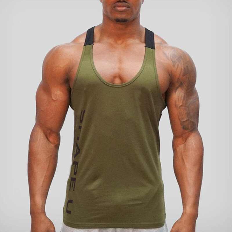 Men’s Sleeveless Workout Tank Top Bodybuilding Gym Sports Muscle Fitness T-Shirt