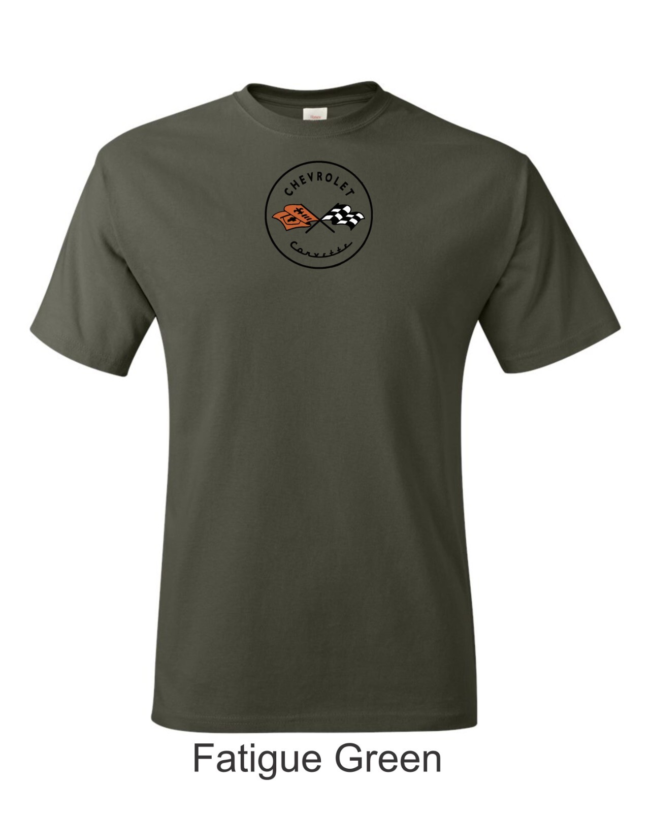 Color C1 Corvette emblem Printed on Men’s Shirt. FREE SHIPPING !!!