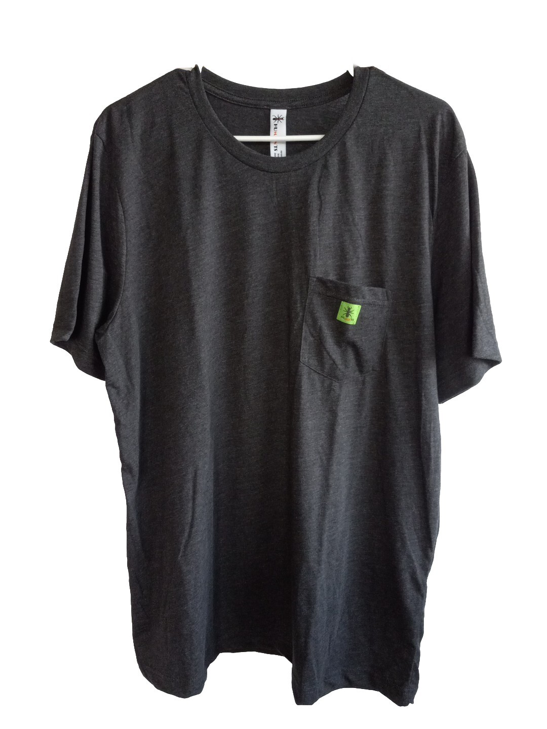 Humants Men’s Large Workwear /Outdoor Jersey Pocket Tee Dark Gray heather Cotton