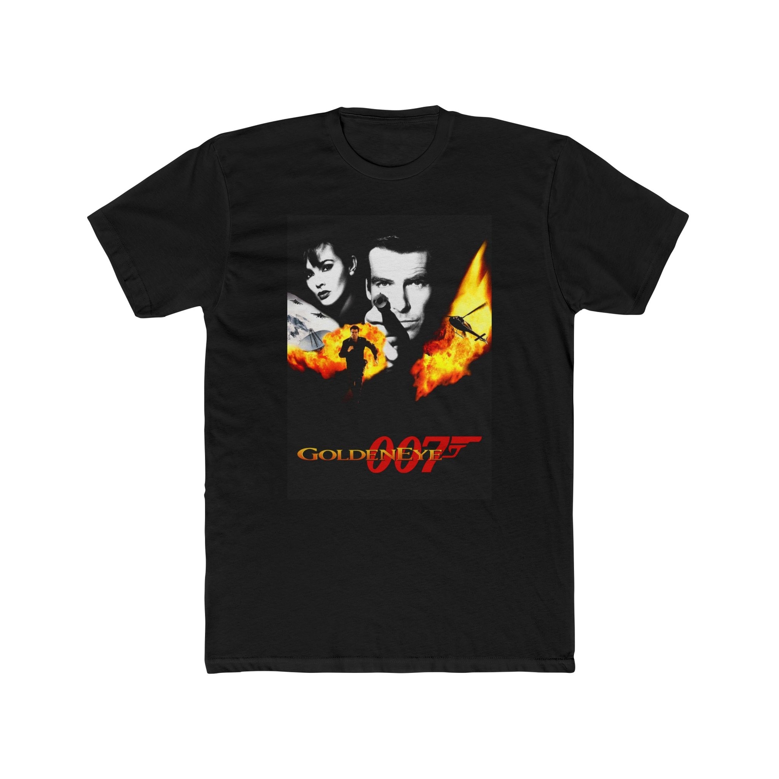 Golden eye bond 90s gamer retro gaming sailor jerrry vintage Men’s Cotton Crew