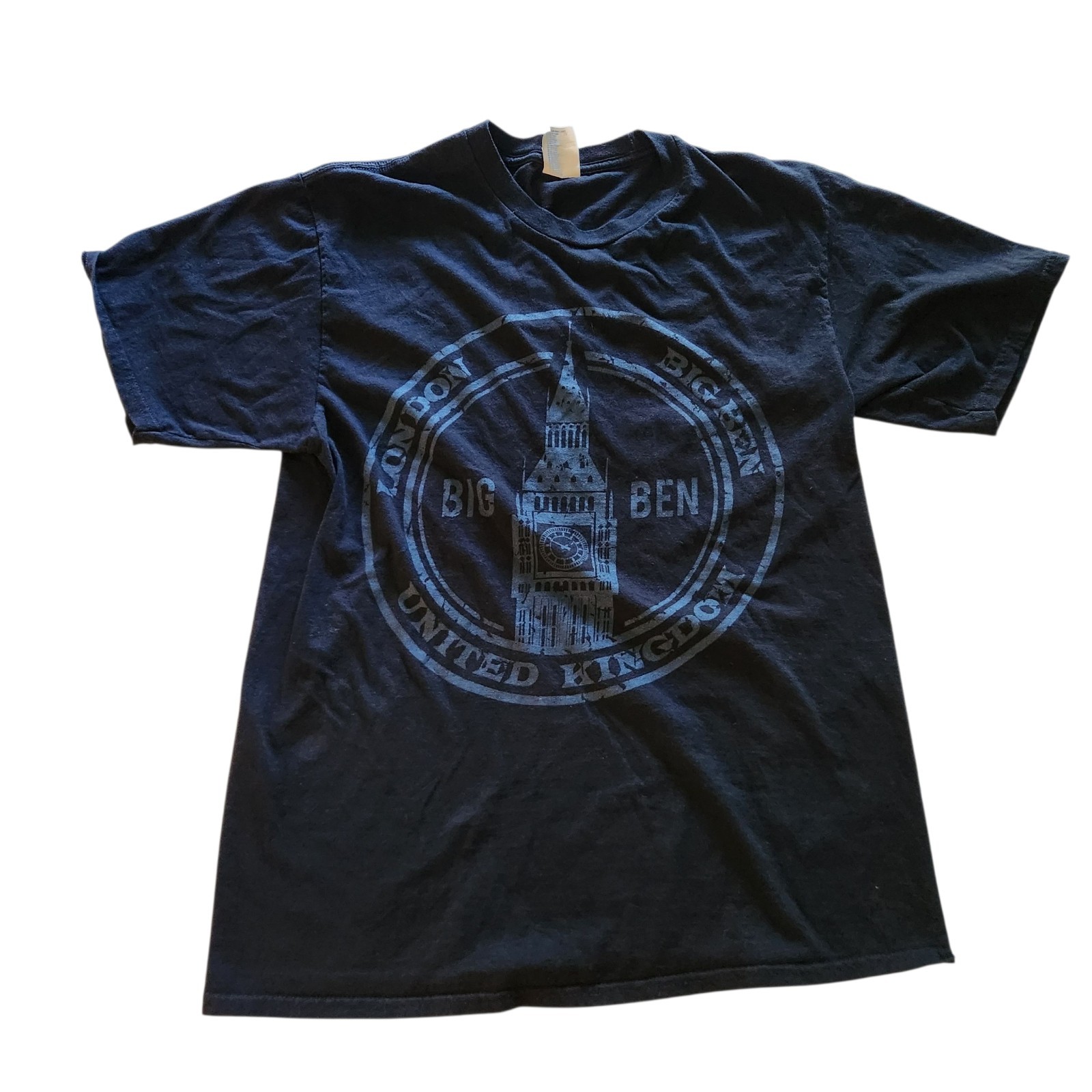 London Big Ben T-Shirt United Kingdom England UK Landmark Big Ben Blue Medium