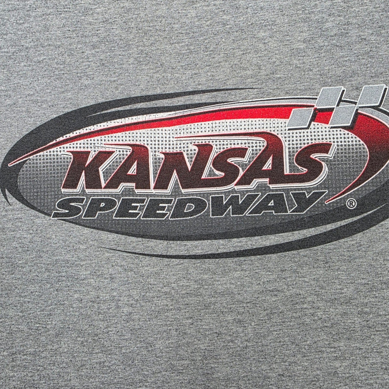 Vintage Jerzees Kansas Speedway Sleeveless Muscle Tee Heather Gray Mens Large