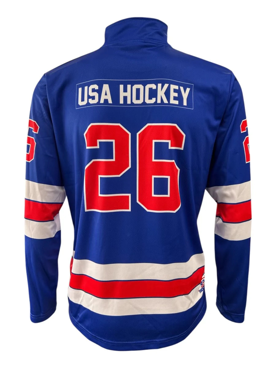USA Hockey 2026 Replica Lightweight Blue 1/4 Zip Pullover