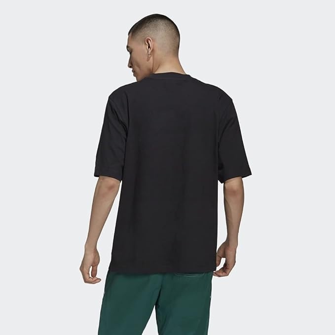 adidas Originals Men’s Rib Detail Tee HB8044 – M, Black, Q2(C885T)