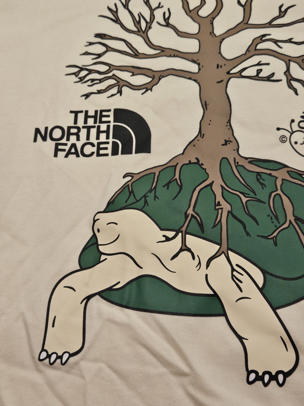 North Face Online Ceramics Shirt White / Cream Regrind Turtle Tortoise Size L
